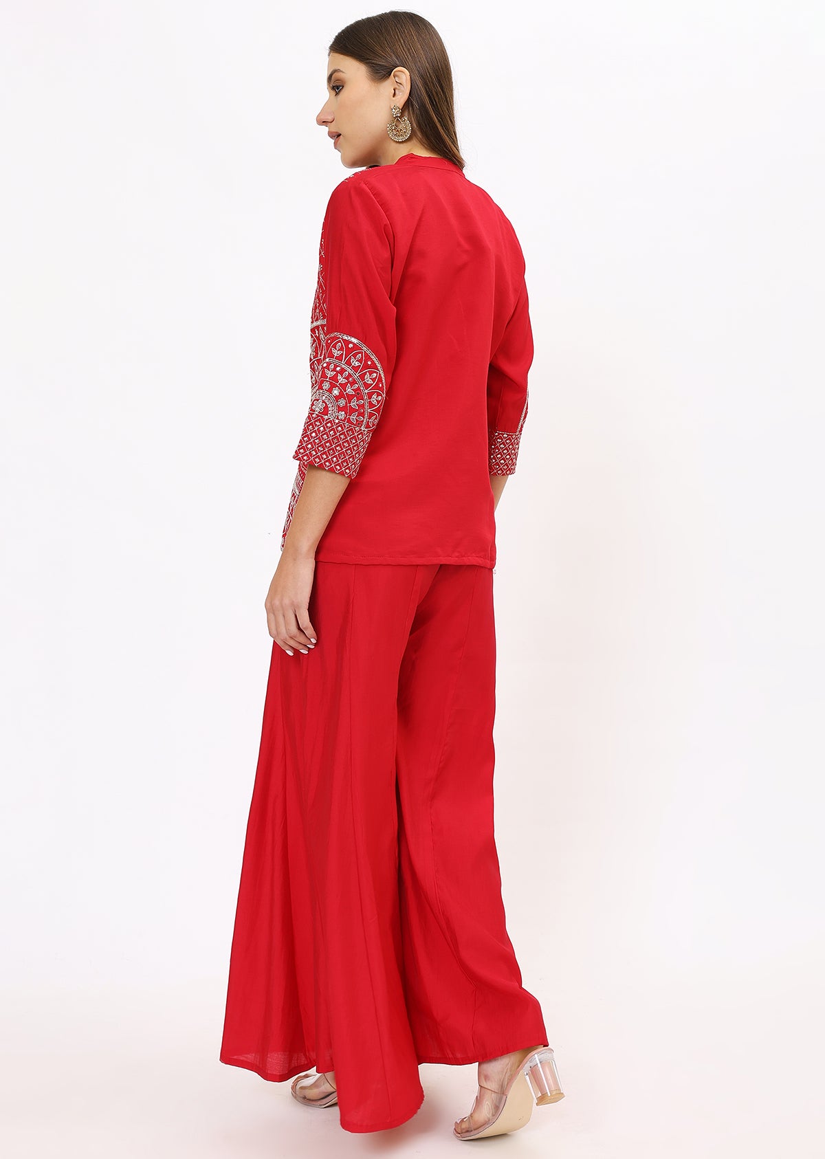 Pink Silk Co-Ords With Jacket