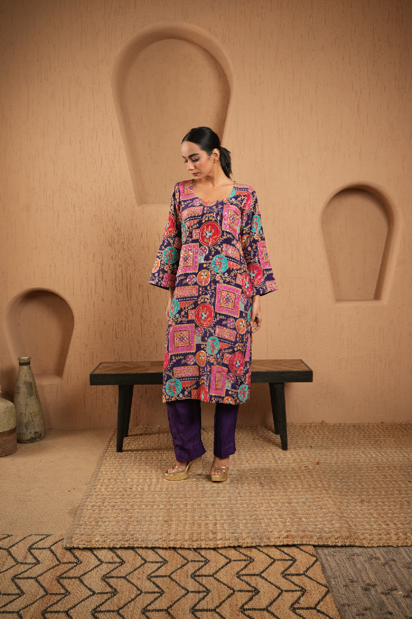 Royal Zari Ensemble Kurta With Pants