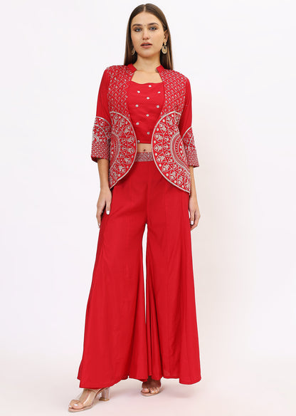 Pink Silk Co-Ords With Jacket