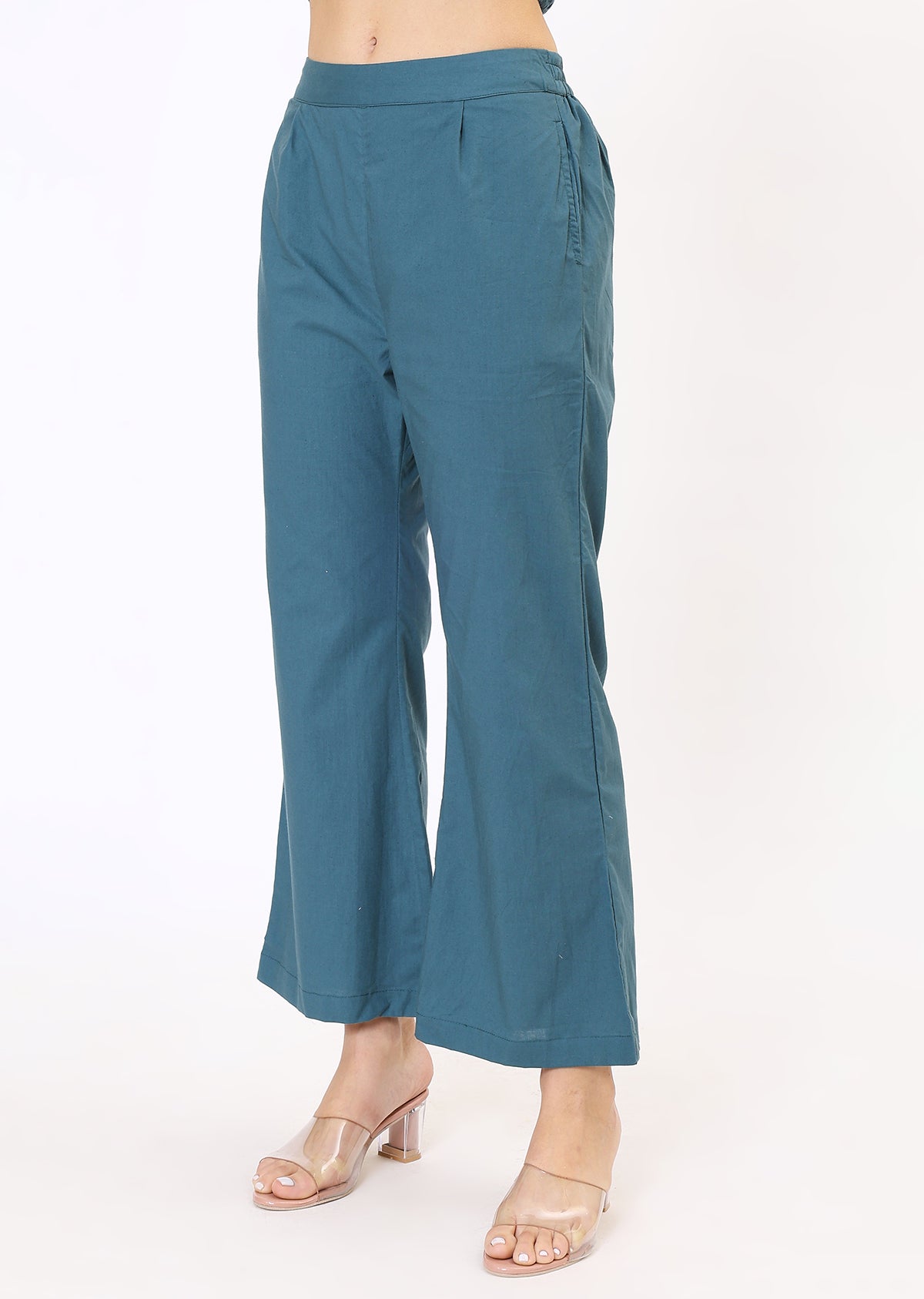 Teal Blue Printed Co-Ords