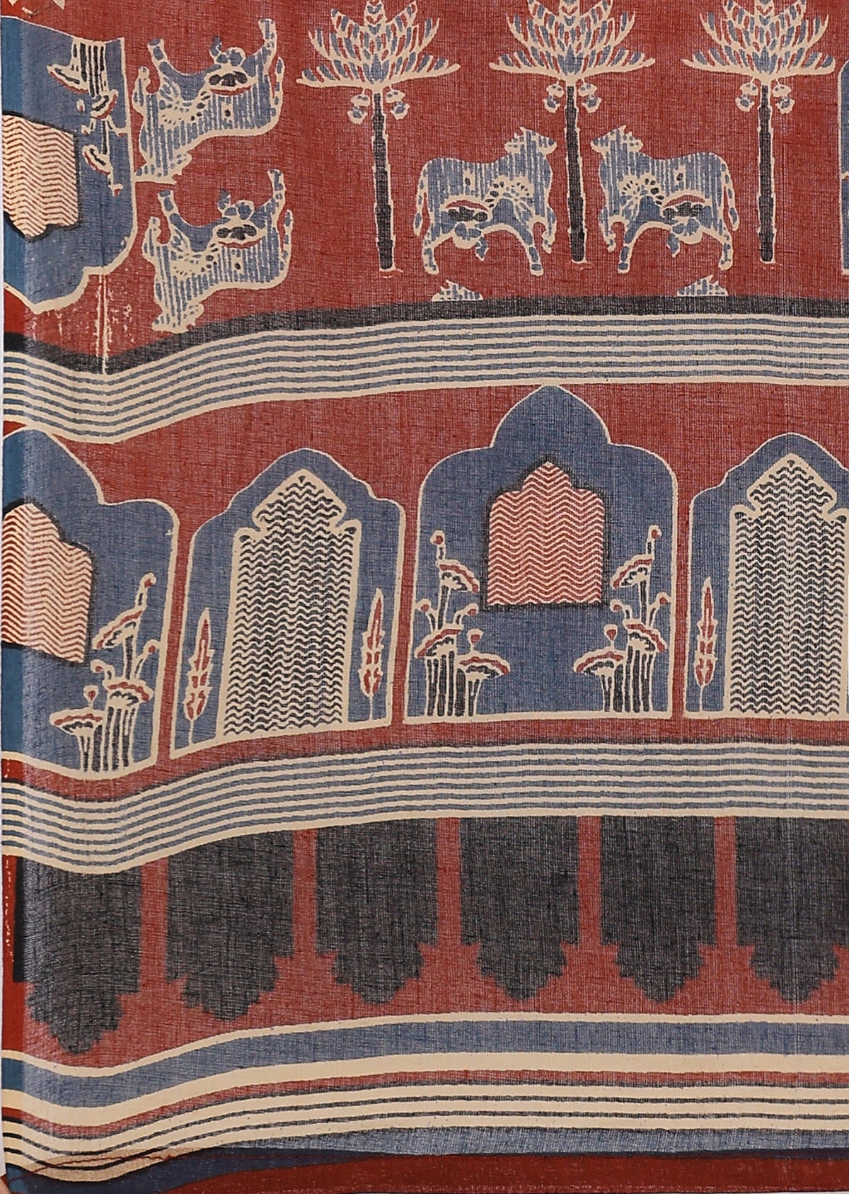 Maroon Printed Bandhini Kurta Set With Dupatta