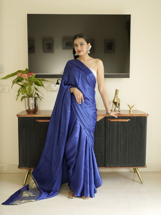 Blue Modal Silk Saree