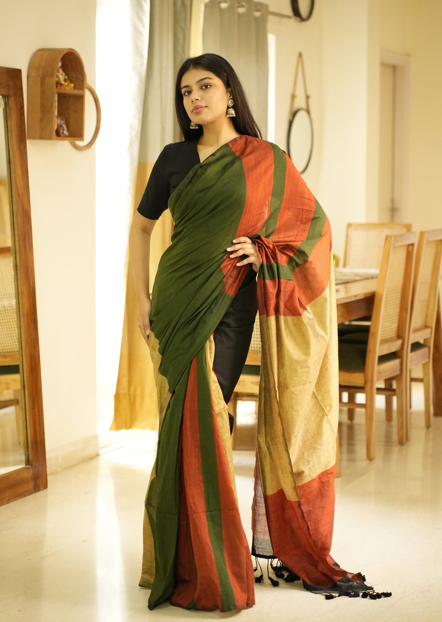 Rainbow Raga – Multi-Colour Saga Cotton Saree
