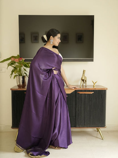Purple Modal Silk Saree