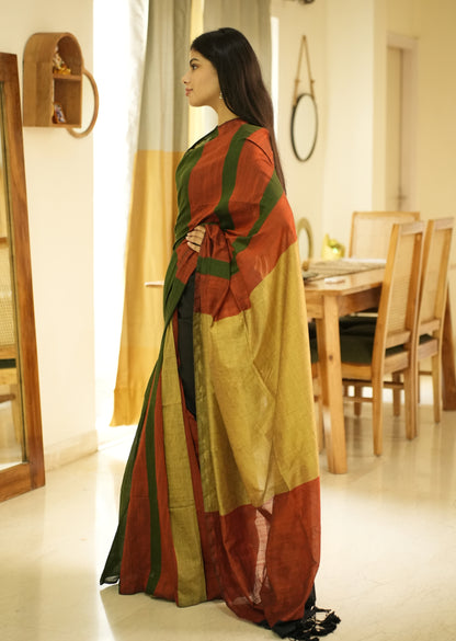 Rainbow Raga – Multi-Colour Saga Cotton Saree