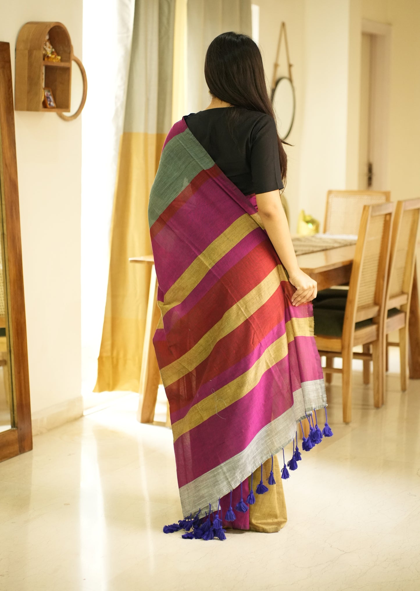 Rainbow Raga 2.0 – Multi-Colour Saga Cotton Saree (Revamped Edition)