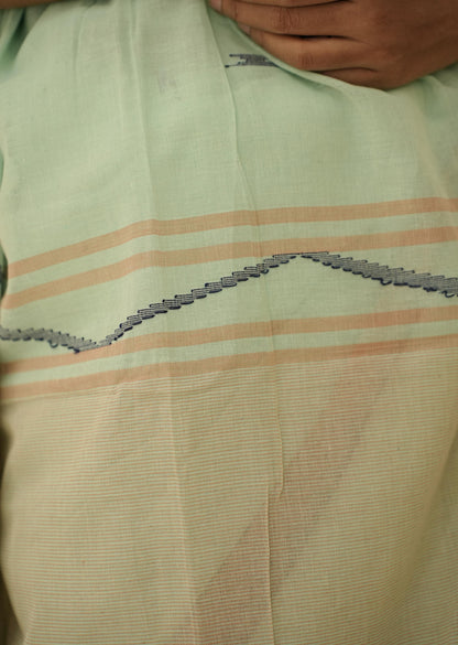 Mint Green Handwoven Jamdani Saree
