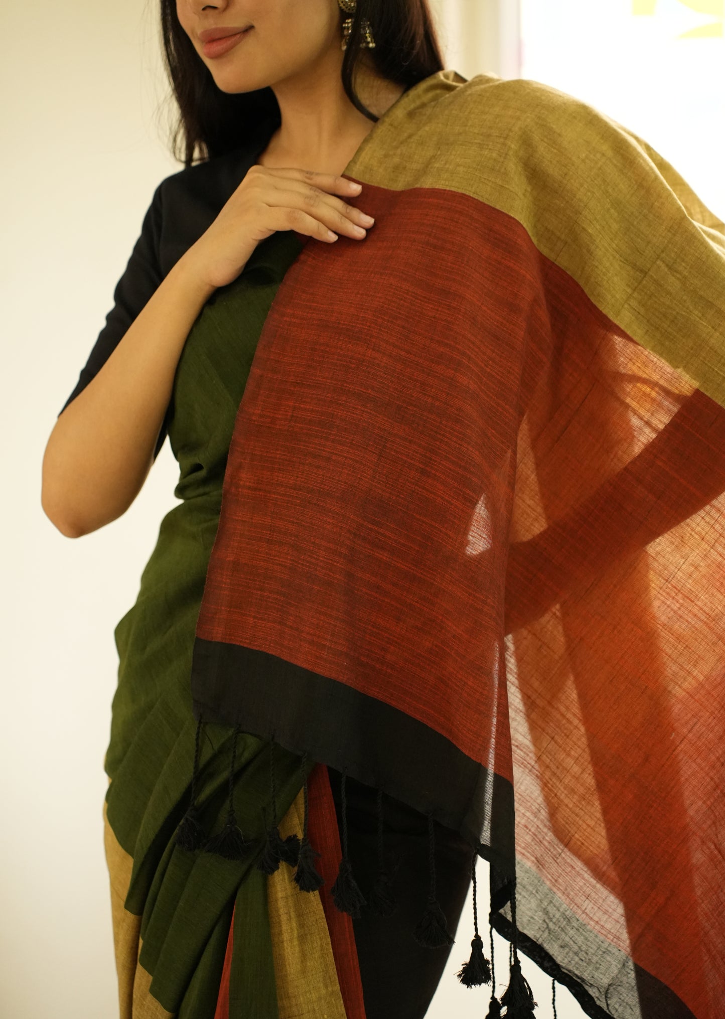 Rainbow Raga – Multi-Colour Saga Cotton Saree
