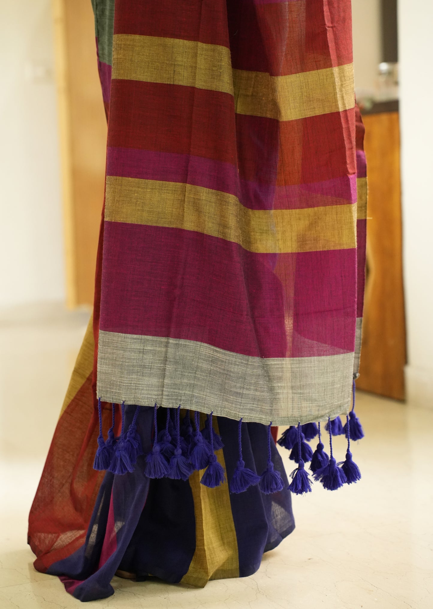 Rainbow Raga 2.0 – Multi-Colour Saga Cotton Saree (Revamped Edition)