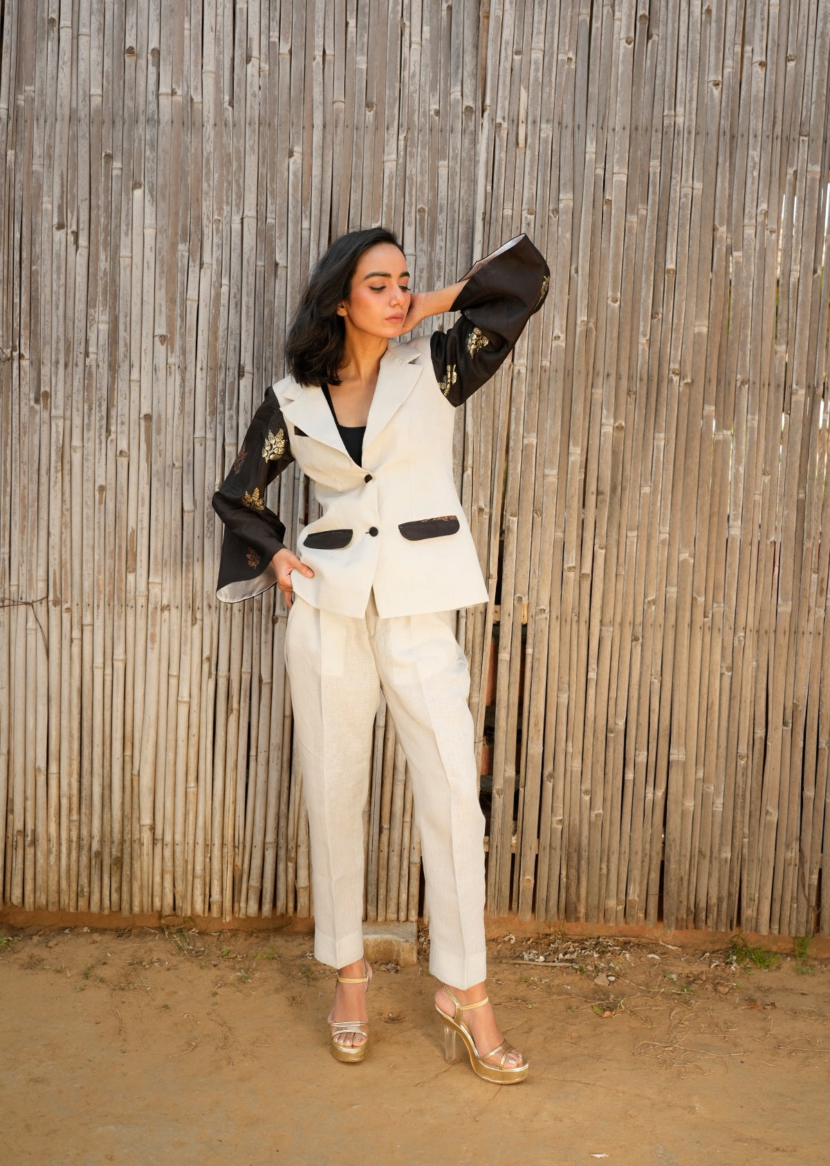 Linen Grey Summer Blazer & Pants