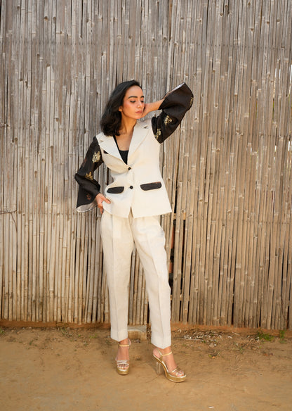 Linen Grey Summer Blazer & Pants
