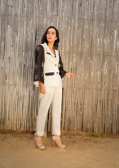 Linen Grey Summer Blazer & Pants