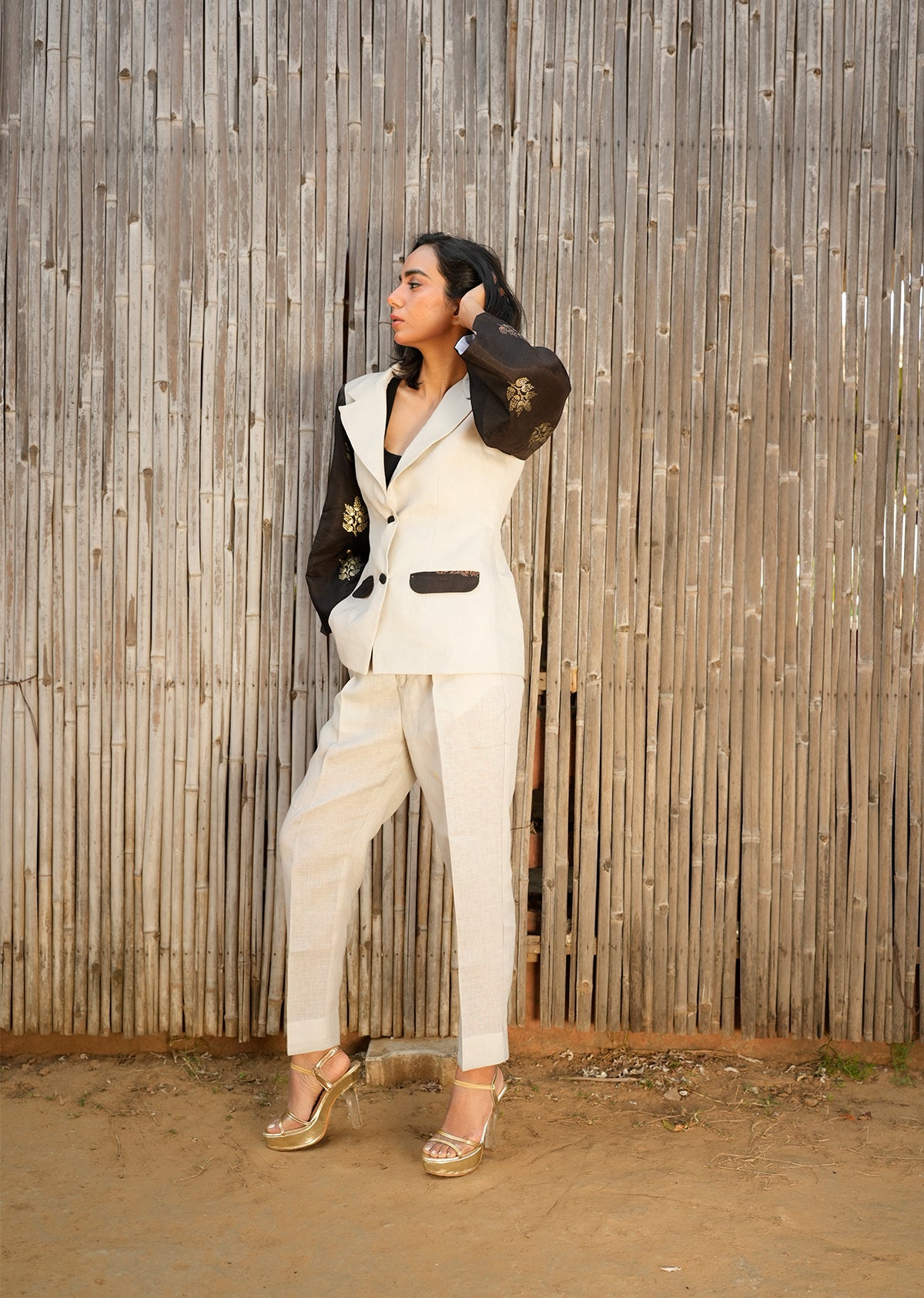 Linen Grey Summer Blazer & Pants