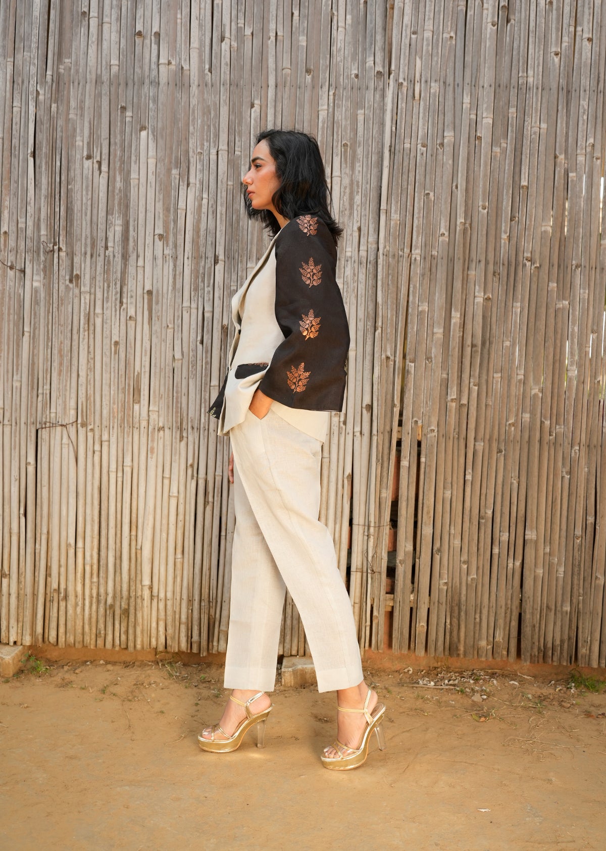 Linen Grey Summer Blazer & Pants