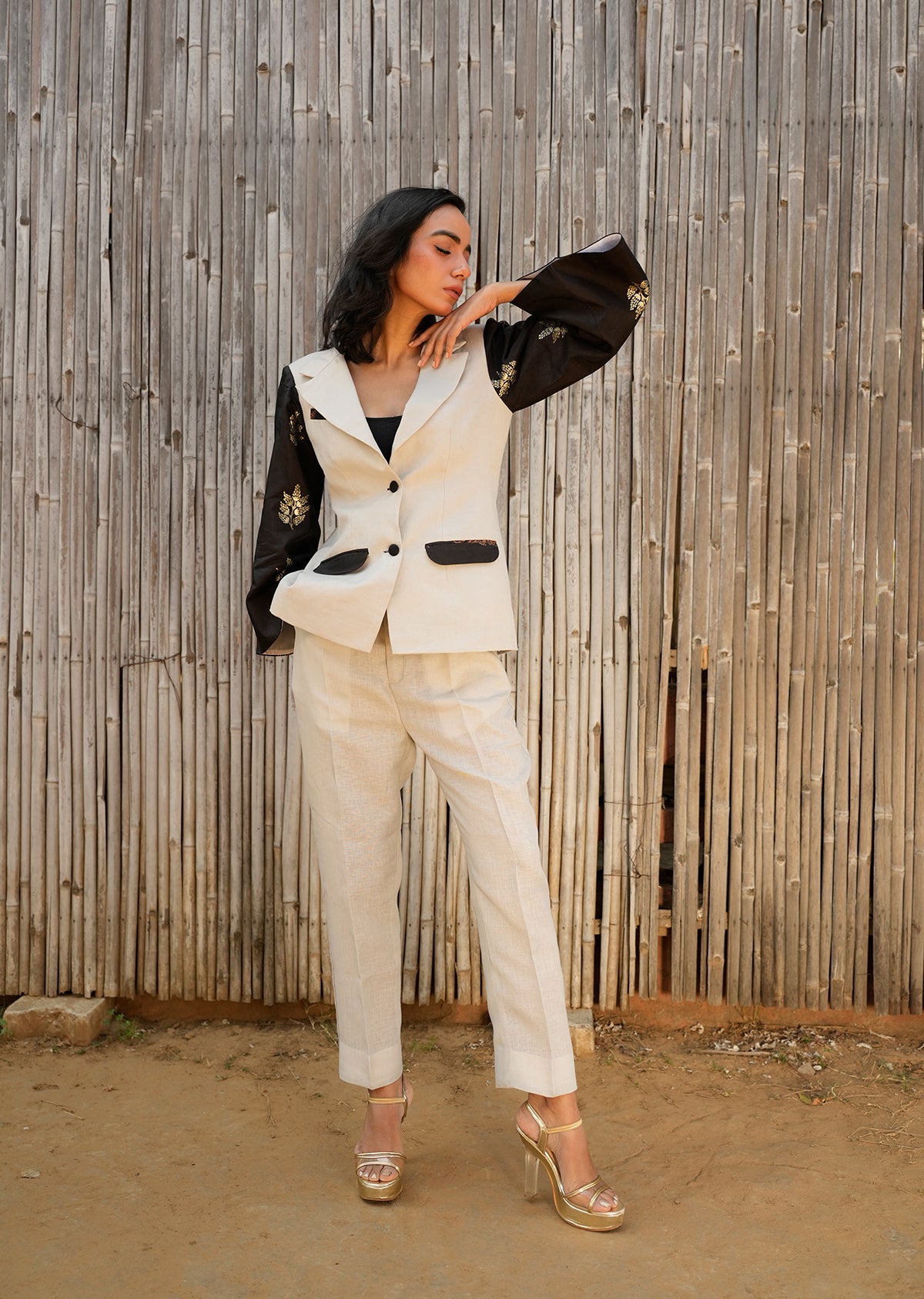 Linen Grey Summer Blazer & Pants