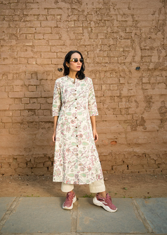Classic White Cotton Kurta & Pants