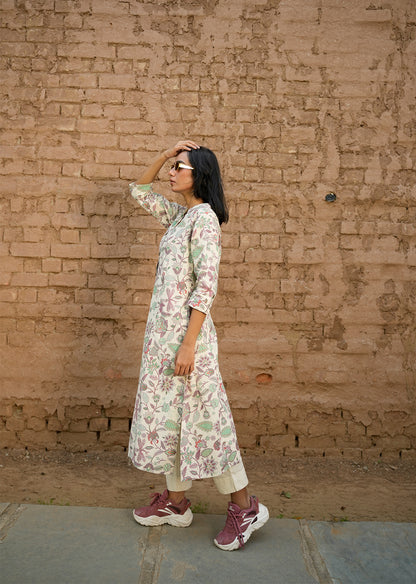Classic White Cotton Kurta & Pants
