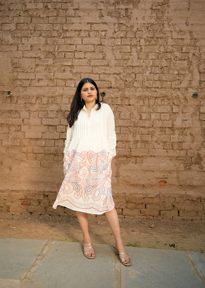 Minimalist White Cotton Dress