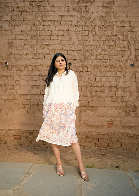 Minimalist White Cotton Dress