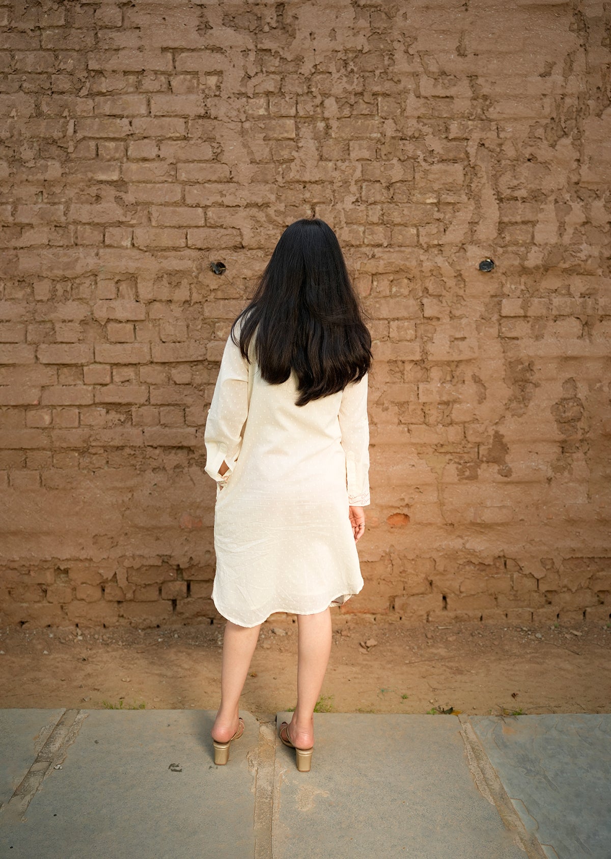 Minimalist White Cotton Dress
