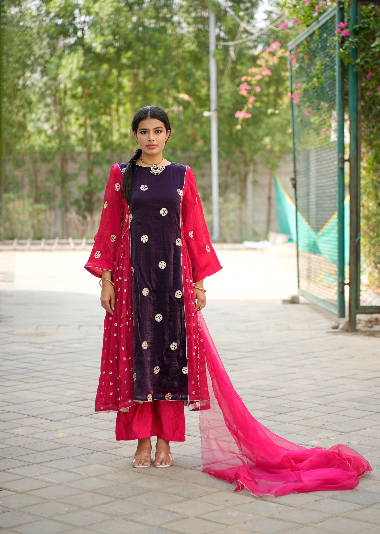 Radiant Fusion in Purple & Red