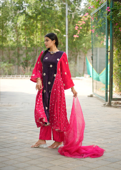 Radiant Fusion in Purple & Red