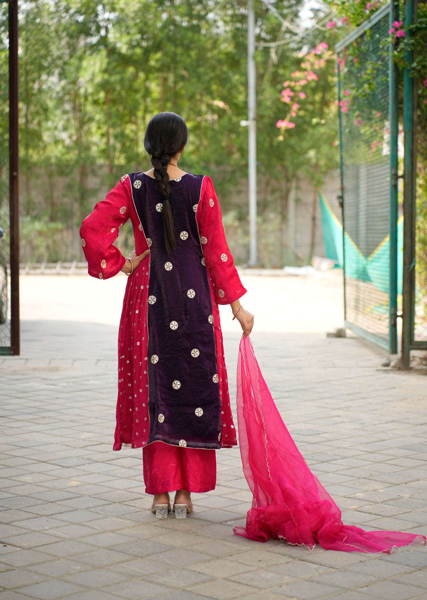 Radiant Fusion in Purple & Red