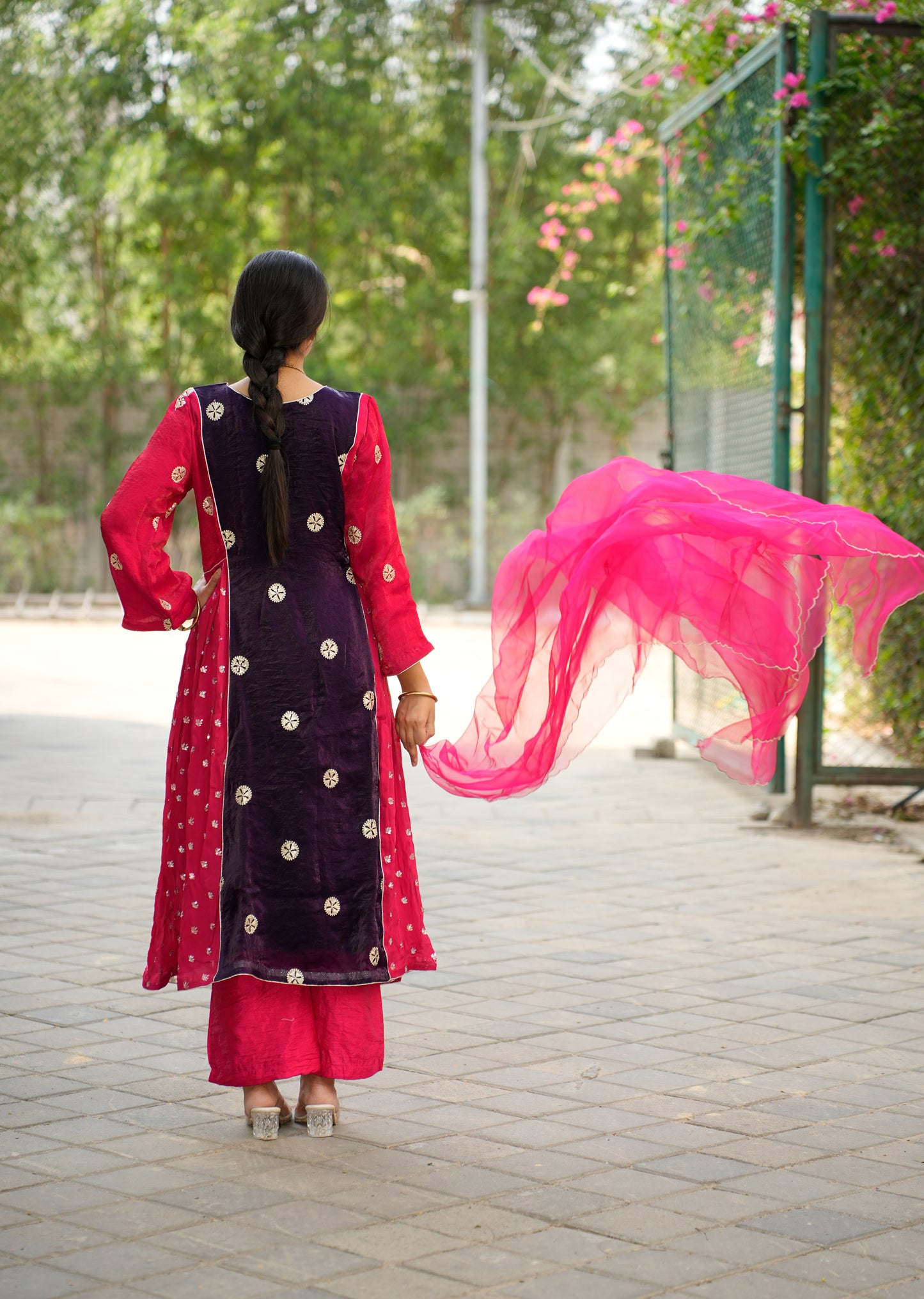 Radiant Fusion in Purple & Red