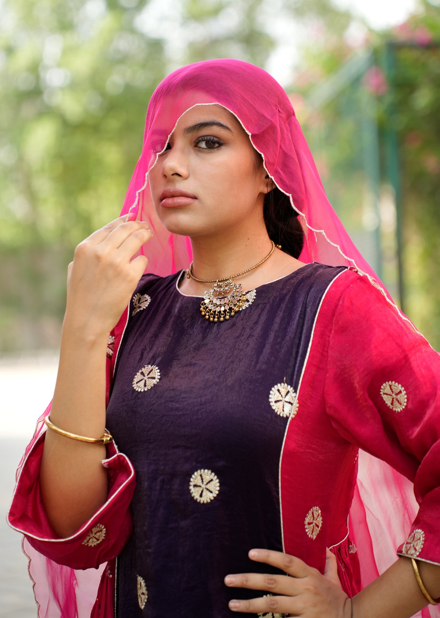 Radiant Fusion in Purple & Red