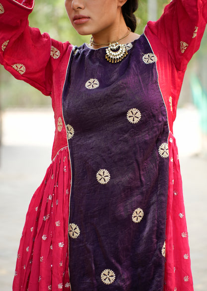 Radiant Fusion in Purple & Red