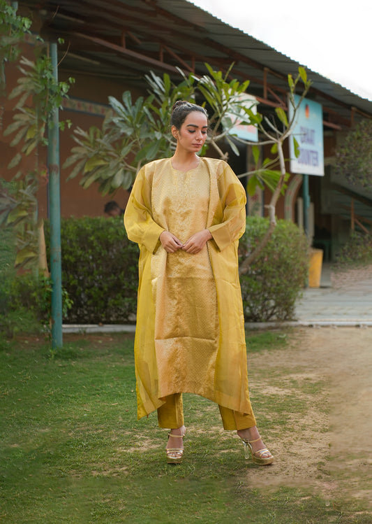 Golden Yellow Kaftan Set – 2.0 Edition