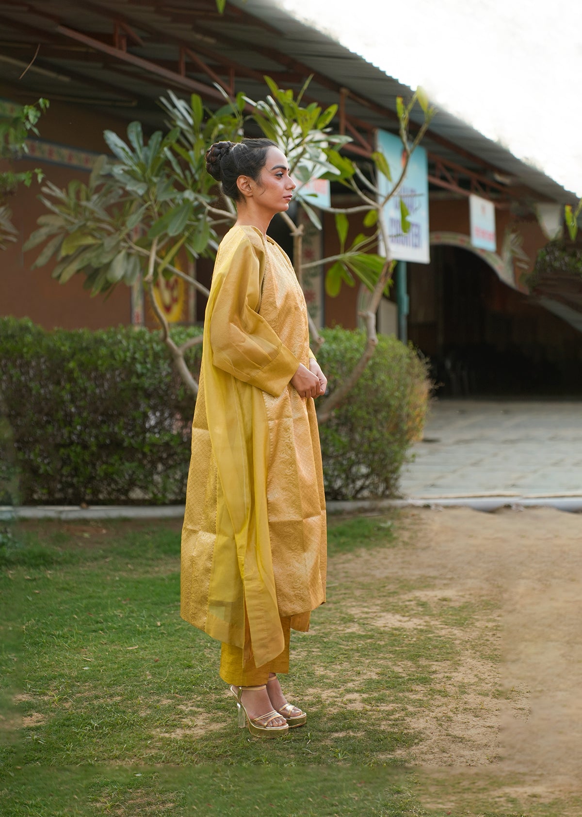 Golden Yellow Kaftan Set – 2.0 Edition