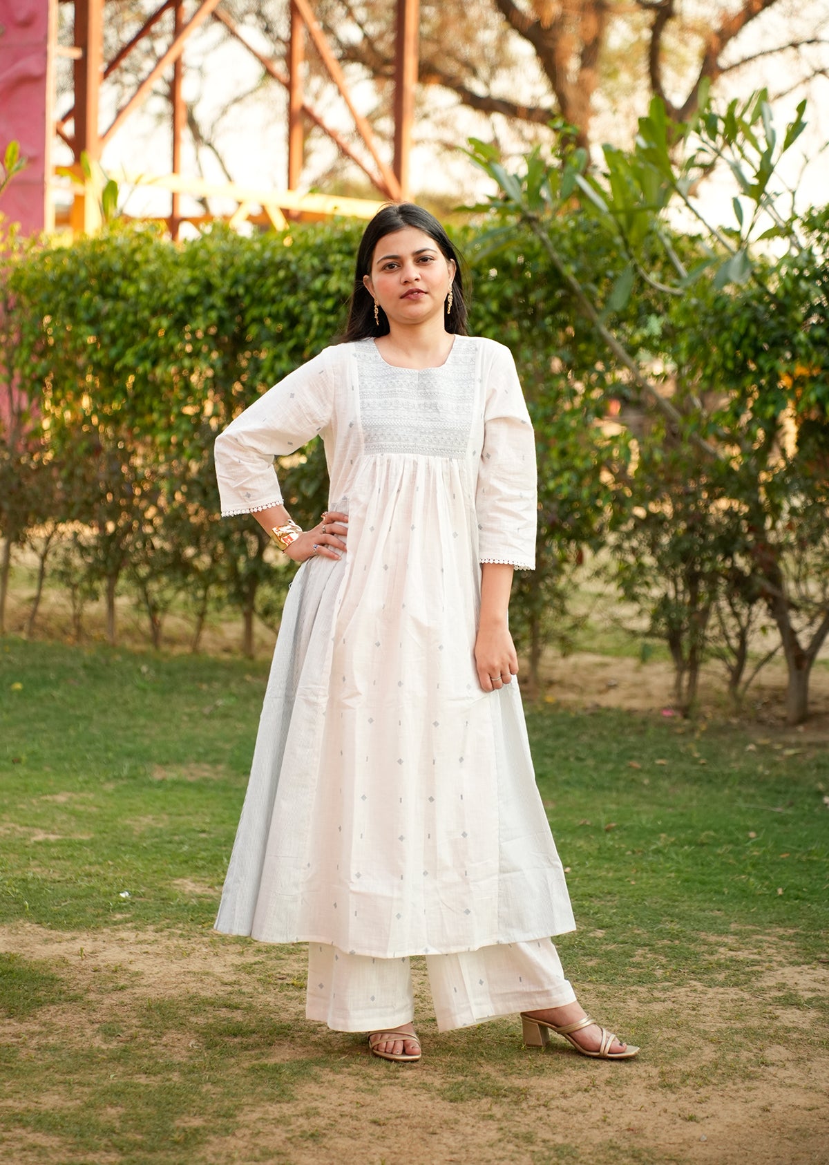 Timeless White Cotton Kurta & Pants