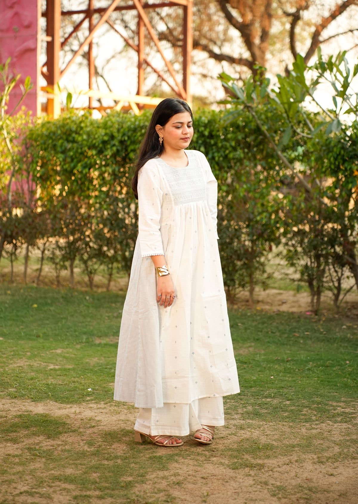 Timeless White Cotton Kurta & Pants