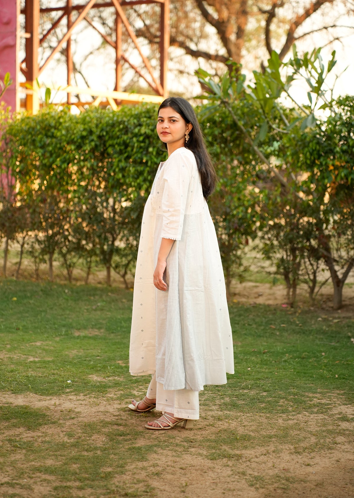 Timeless White Cotton Kurta & Pants