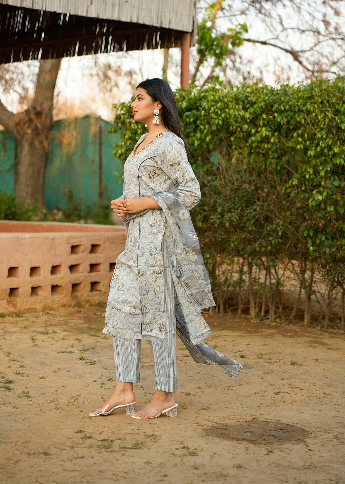 Blue Cotton Kurta Set – Everyday Chic