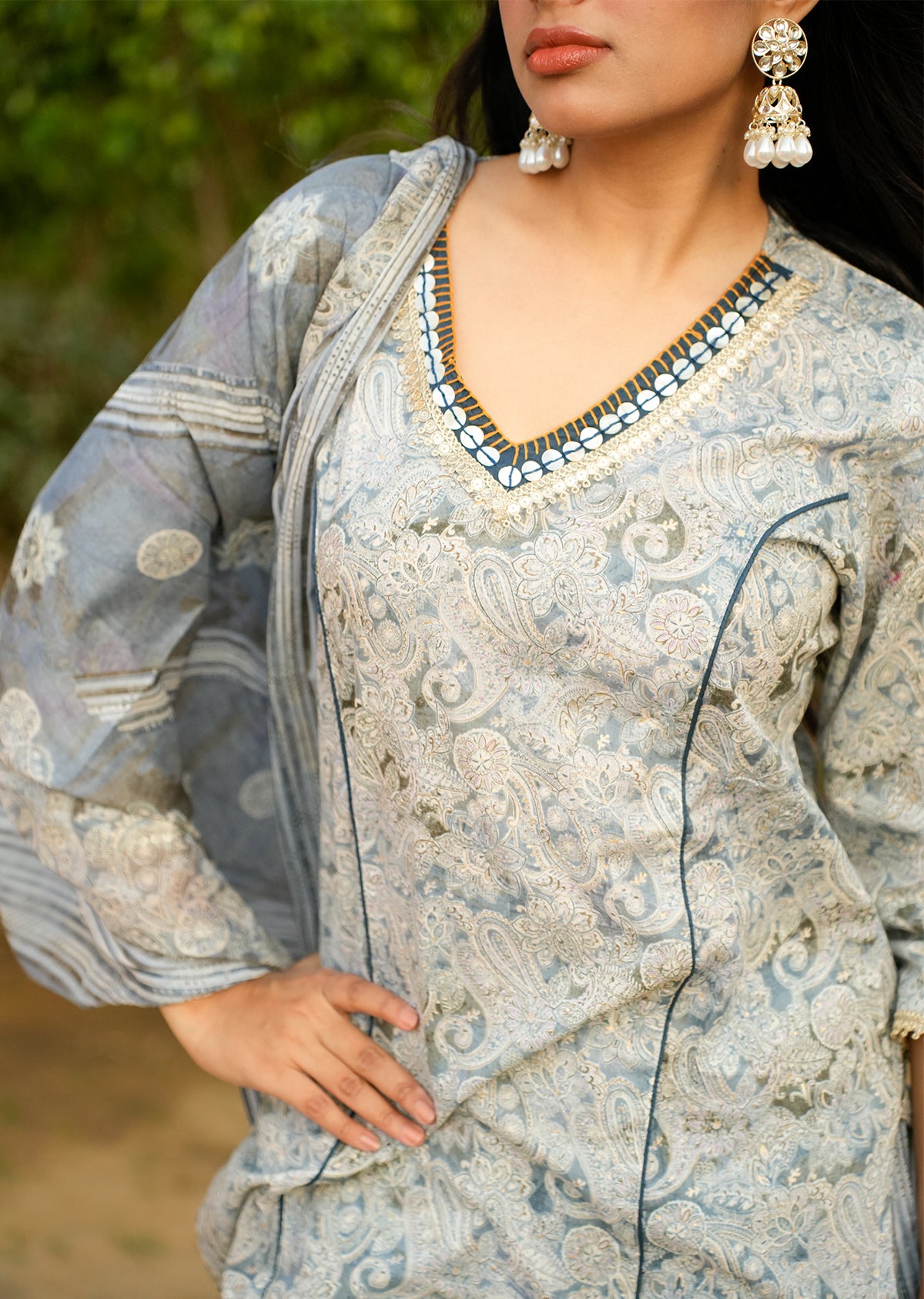 Blue Cotton Kurta Set – Everyday Chic