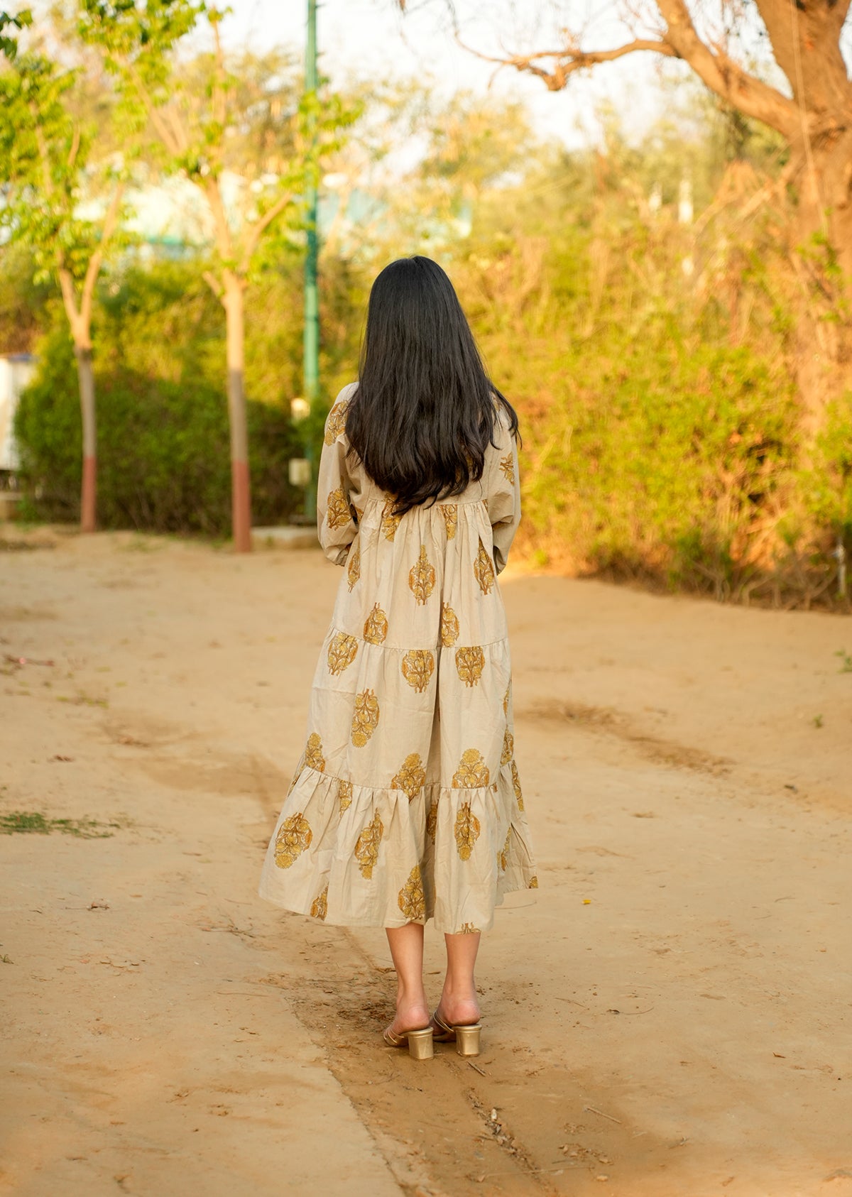 Earthy Brown Cotton Dress
