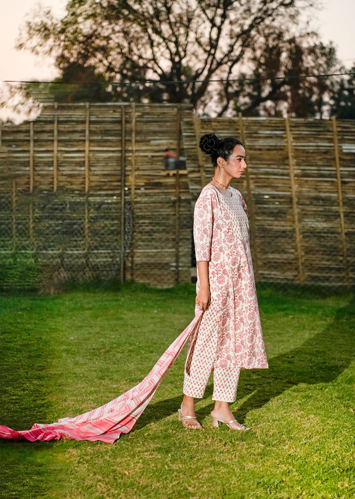 White Cotton Kurta Set with Dupatta – Classic Comfort