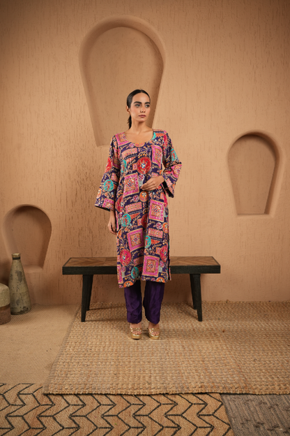 Royal Zari Ensemble Kurta With Pants