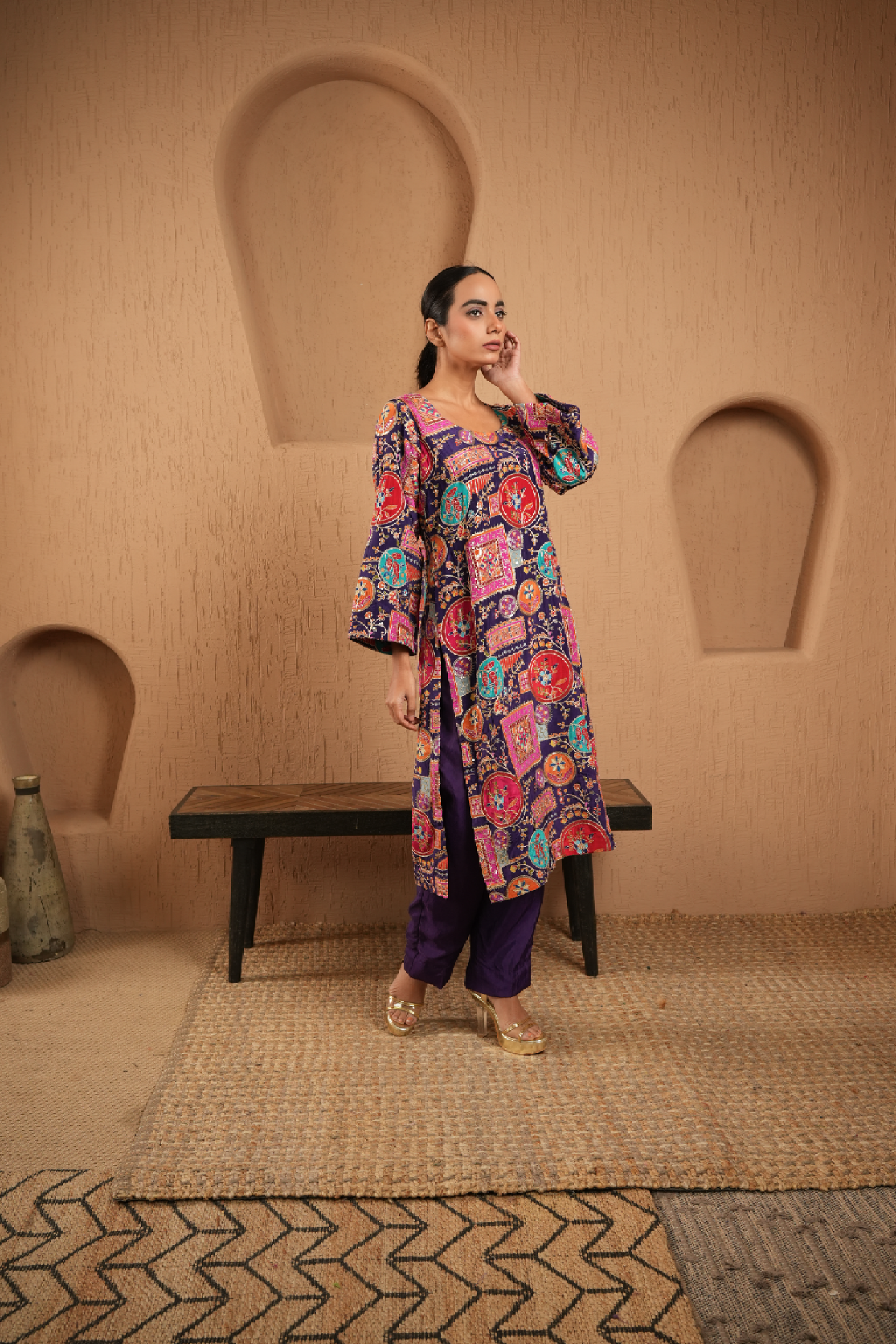 Royal Zari Ensemble Kurta With Pants