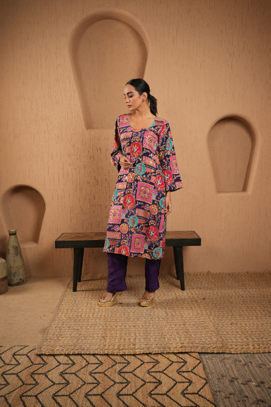 Royal Zari Ensemble Kurta With Pants