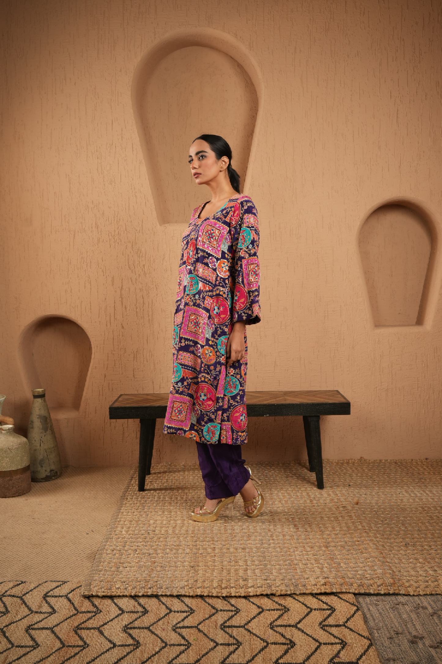 Royal Zari Ensemble Kurta With Pants