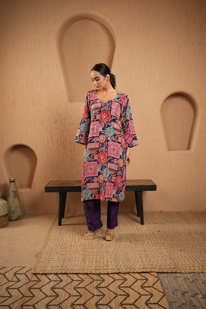 Royal Zari Ensemble Kurta With Pants