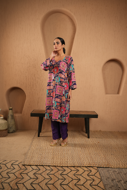 Royal Zari Ensemble Kurta With Pants