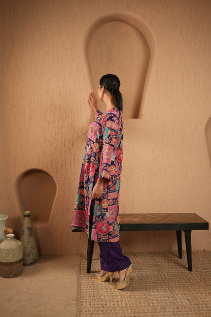 Royal Zari Ensemble Kurta With Pants