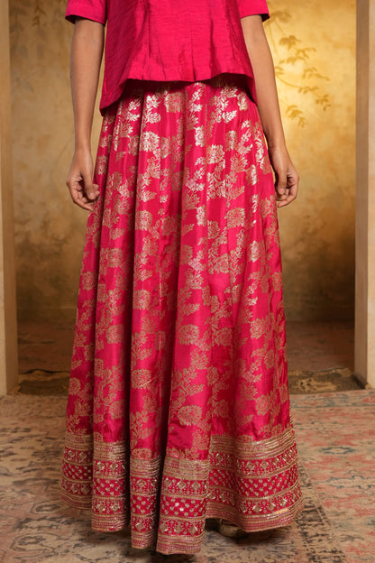 Elegant Pink Lehenga And Choli